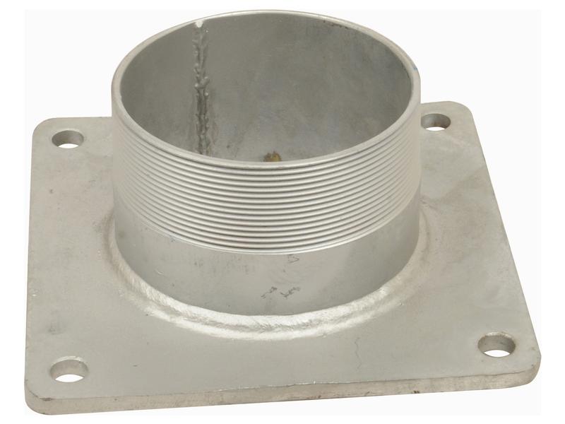 Square Flange with Thread 4\'\'  BSPT (100mm) (Galvanised)