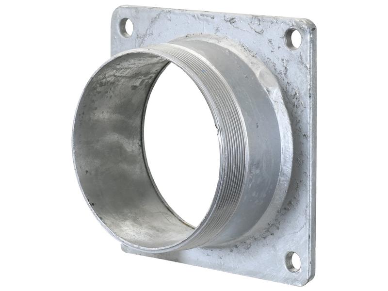 Square Flange with Thread 5\'\'  BSPT (130mm) (Galvanised)