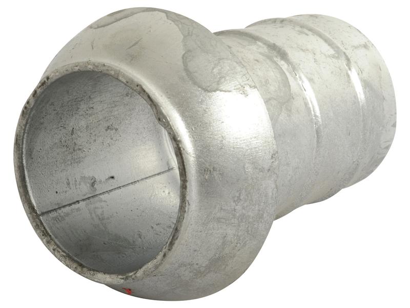 Coupling with Hose End - Male 5\'\' (133mm) x5\'\' (125mm) (Galvanised)