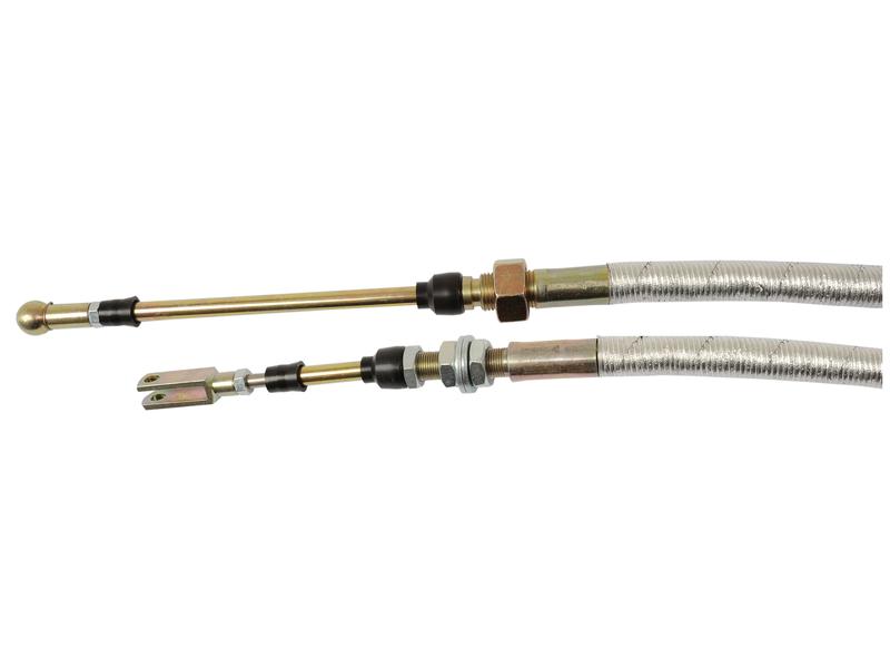 PTO Clutch Cable - Length: 1624mm, Outer cable length: 1240mm.
