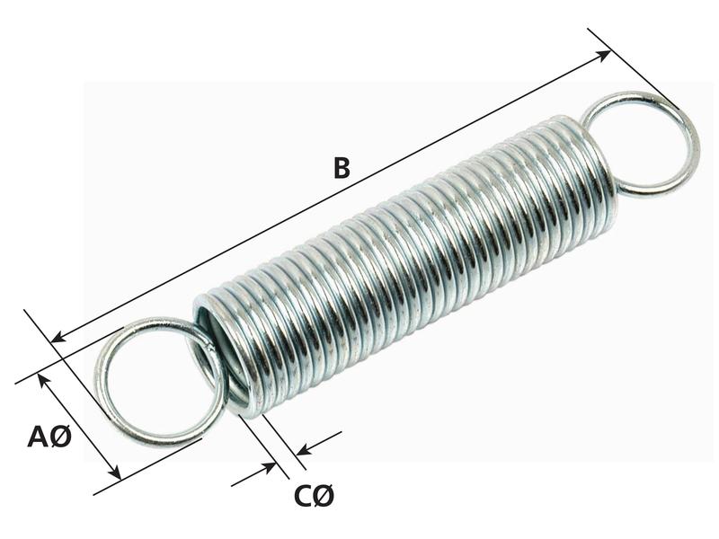 10 Stück Spannfedern Industrie - Stahl Zugfedern Mit Doppelhaken