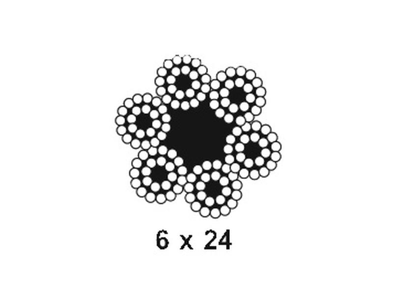 Wire Rope With Nylon Core - Steel, Ø12mm x 110M