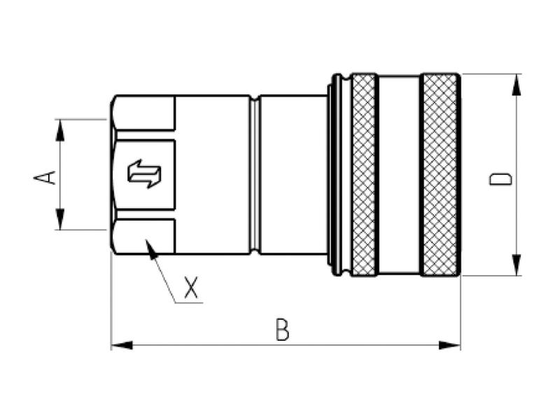 Faster Quick Release Hydraulic Coupling Female 1/2'' Body x 1/2'' BSP