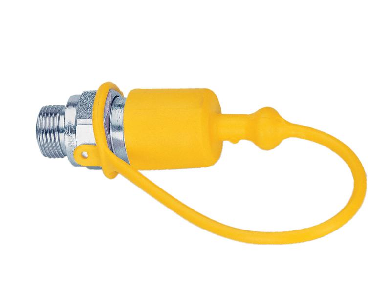 Faster Dust Cap Yellow PVC Fits 1/4\'\' Male Coupling TFA14