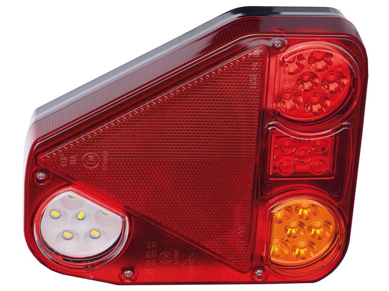 LED Rear Combination Light, Function: 4, Brake / Tail / Indicator / Reverse, RH, 12-24V