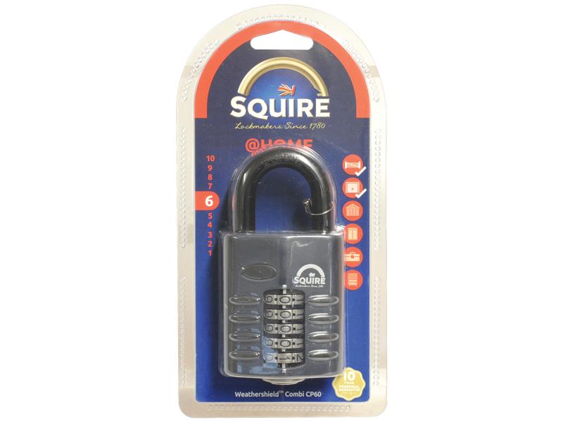 Squire Recodable CP Combination Padlock - Die Cast, Body width: 60mm (Security rating: 6)