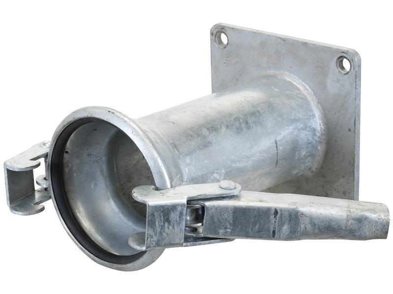 Coupling with Square Flange - Female 4\'\' (100mm) x (100mm) (Galvanised)
