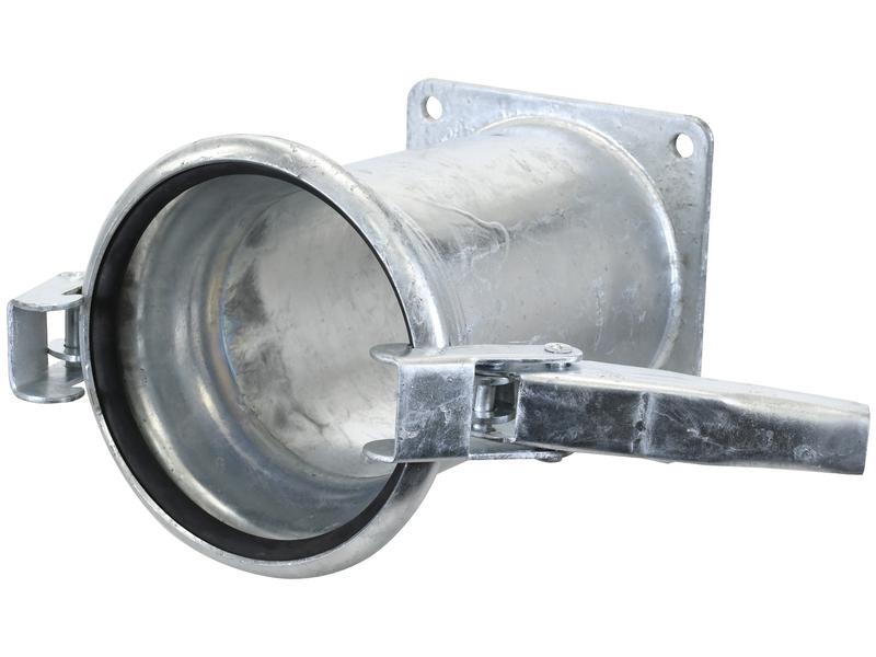 Coupling with Square Flange - Female 6\'\' (150mm) x (150mm) (Galvanised)