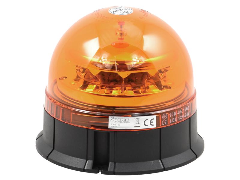 Gyrophare à LED rotatif (orange), Classe 3, à fixer, 12-24V