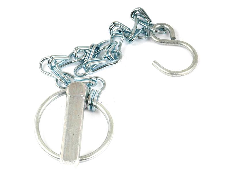 Rond Goupille clip avec chaîne et crochet, Ø axe11mm
