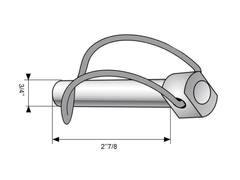 Stabilizer Small Pin Box Stabiliser Pin, Pin Ø19mm x 90mm