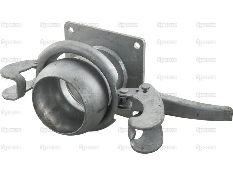 Coupling with Square Flange Short - Male 4\'\' (108mm) x (100mm) (Galvanised)