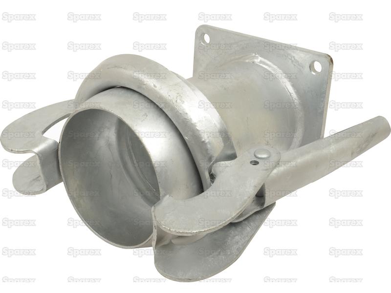 Coupling with Square Flange Short - Male 6\'\' (159mm) x (150mm) (Galvanised)