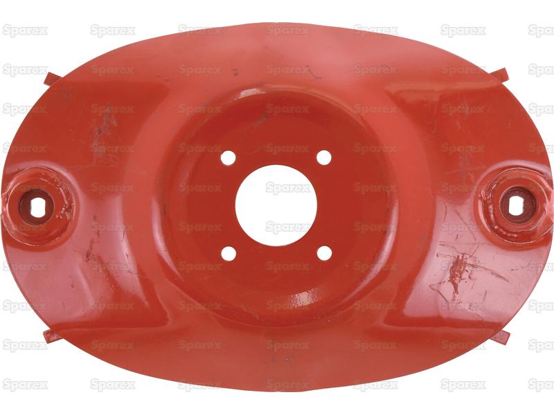 Mower cutting disc - Length: 420mm, Depth: 55mm, Hole centres: 70 & 363mm, Replacement for Pottinger.