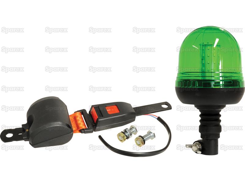 LED Zestaw lampy ostrzegawczej zielonej i pas biodrowy, Interference: Class 3, Mocowana na trzpień, 12-24V