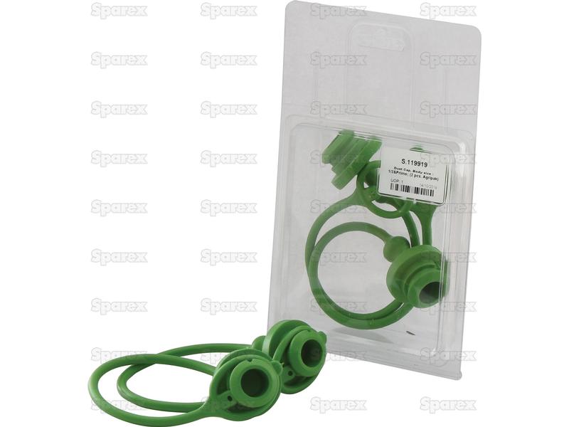 Faster Dust Plug Green PVC Fits 1/2\'\' Female Coupling - TM Series TM12LV (Agripak 2 pcs.)