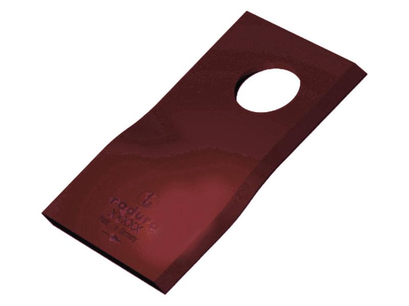 Mower Blade - Twisted blade, top edge sharp - 115x47x4mm - Hole Ø19mm - LH - Replacement for Claas, Samasz, Saphir Image 1