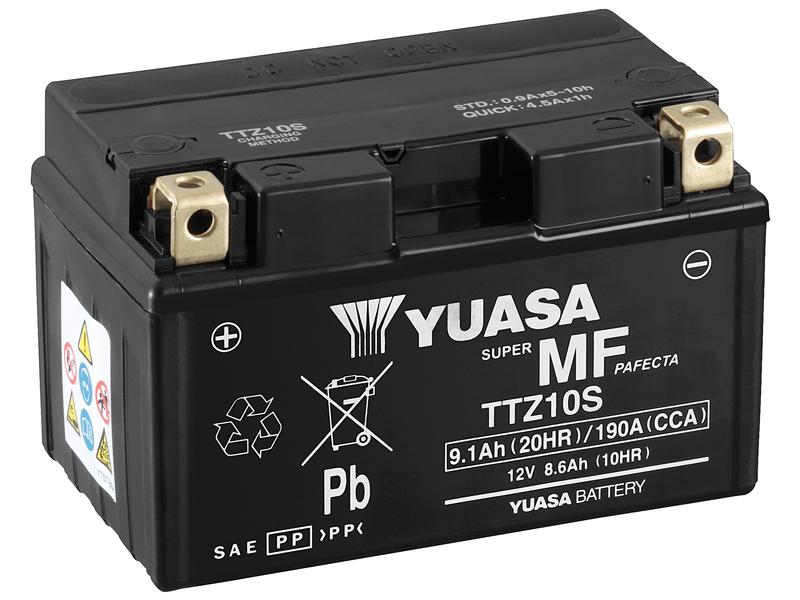 Yuasa TTZ10S(WC) 12V 9.1Ah 190A Maintenance Free AGM Batterie Bild 1