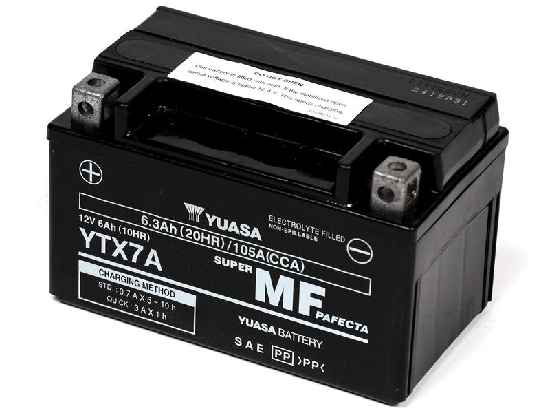 Yuasa YTX7A(WC) 12V 6.3Ah 100A Maintenance Free AGM Batterie Bild 1
