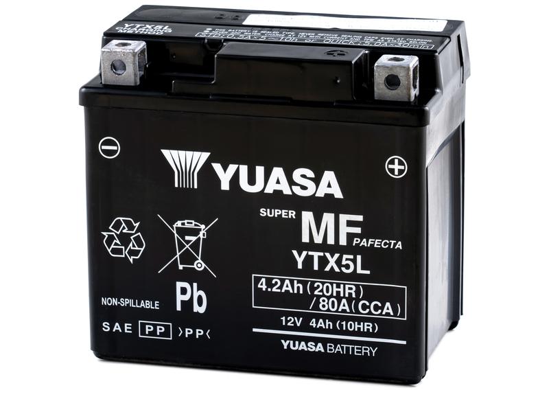 Yuasa YTX5L(WC) 12V 4.2Ah 80A Maintenance Free AGM Batería Imagen 1