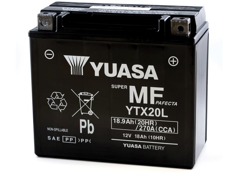 Yuasa YTX20L(WC) 12V 18.9Ah 270A Maintenance Free AGM Batería Imagen 1