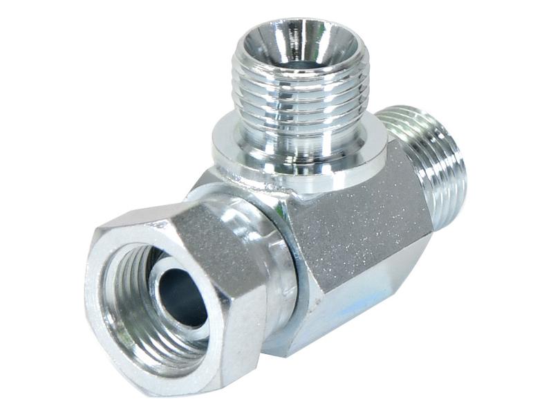 Hydraulic Tee Piece 1/2'' BSP Male x 1/2'' BSP Swivel Female x 1/2
