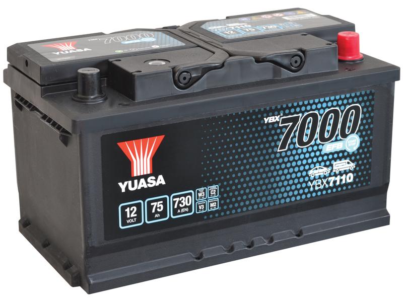 Yuasa YBX7110 12V 75Ah 730A EFB Start Stop Batteri Billede 1