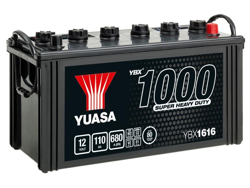 Yuasa YBX1616 12V 110Ah 680A Super Heavy Duty Batteri Billede 1