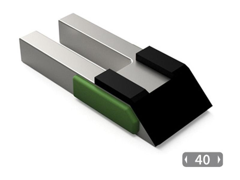 Welding tip with carbide inserts and rear inserts. Image 1