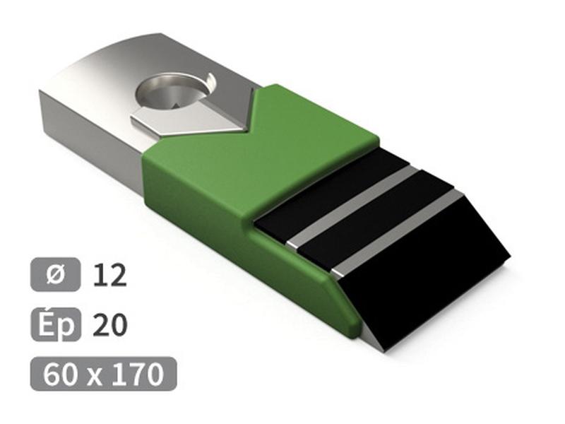 Subsoiler tip with carbide inserts and replacement inserts Image 1