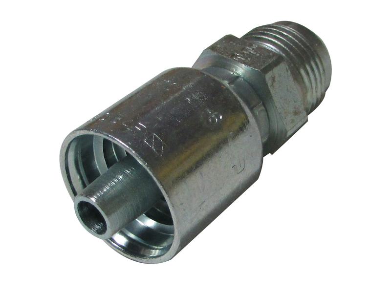 Hydraulic 1-Piece Swage Coupling Parker Hannifin 43 series 3/8\'\' Insert x 7/8\'\'JIC male