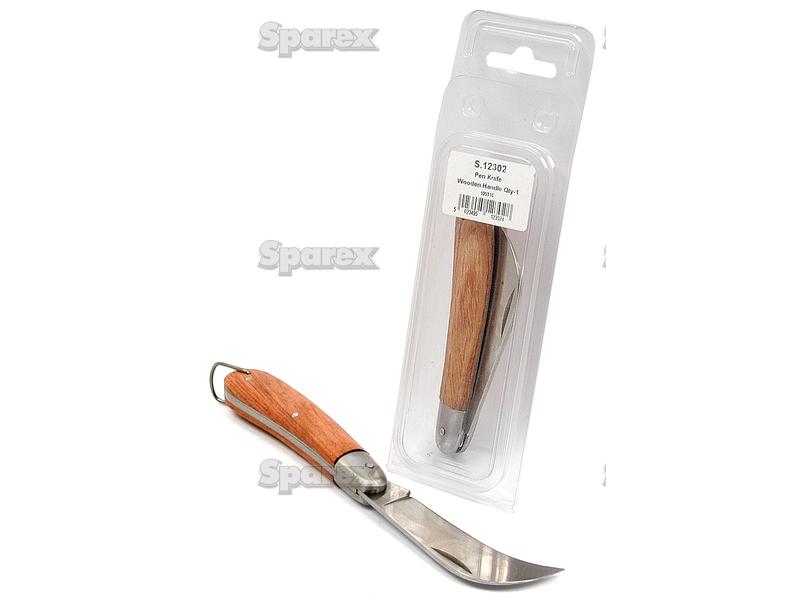 Penknife - Wood Handle, 75mm Blade Length (Agripak 1 pc.)