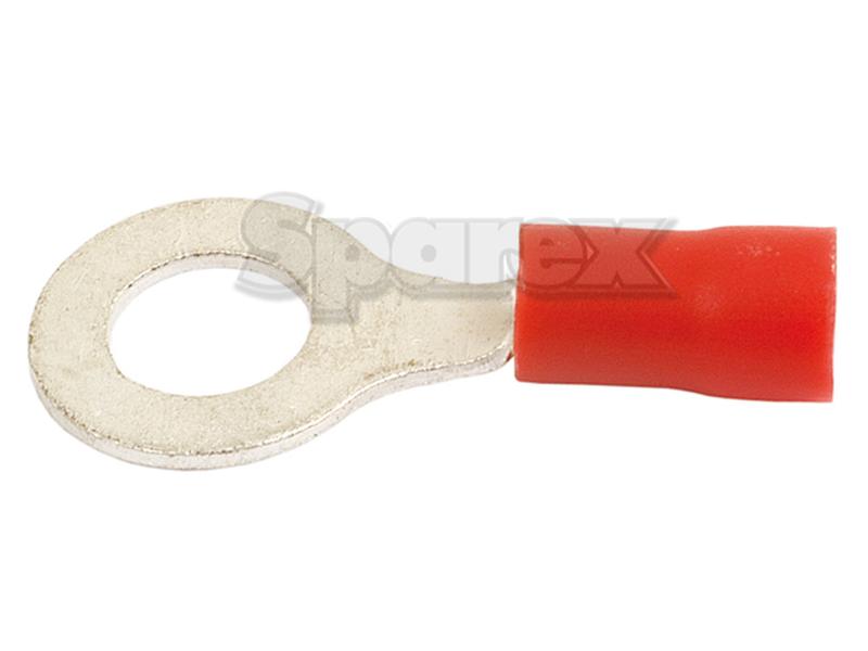 Pre Insulated Ring Terminal, Standard Grip, 6.4mm, Red (0.5 - 1.5mm) - S.12404