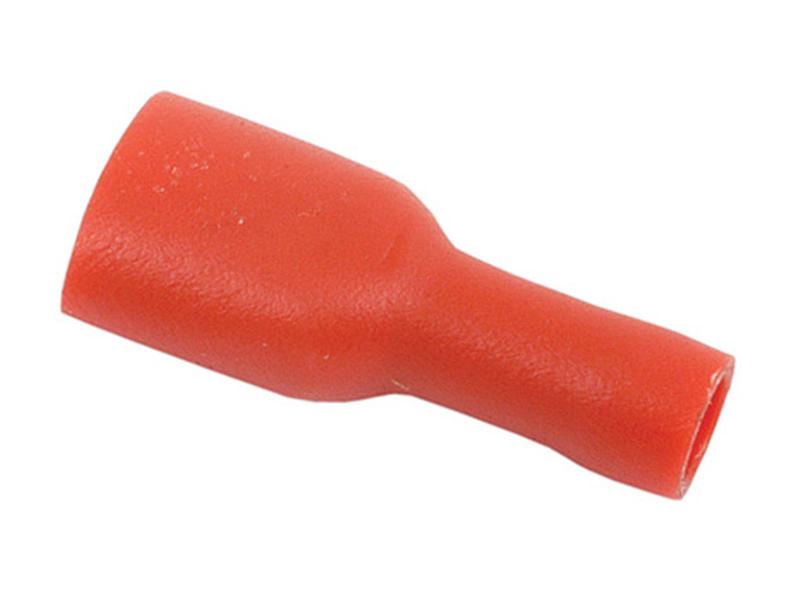 Isolert kabelsko (flat), Standard Grip - Hunn, 6.3mm, Rød (0.5 - 1.5mm), (Pose