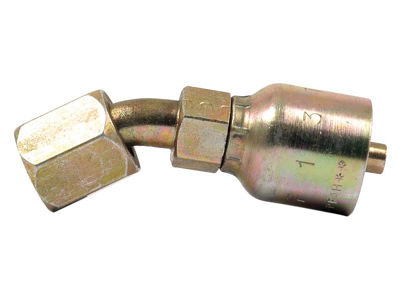 JIC 37° Perskoppeling (43 Serie) 1/4\'\' x 7/8 x 14\'\' Wartel 45° Afbeelding 1