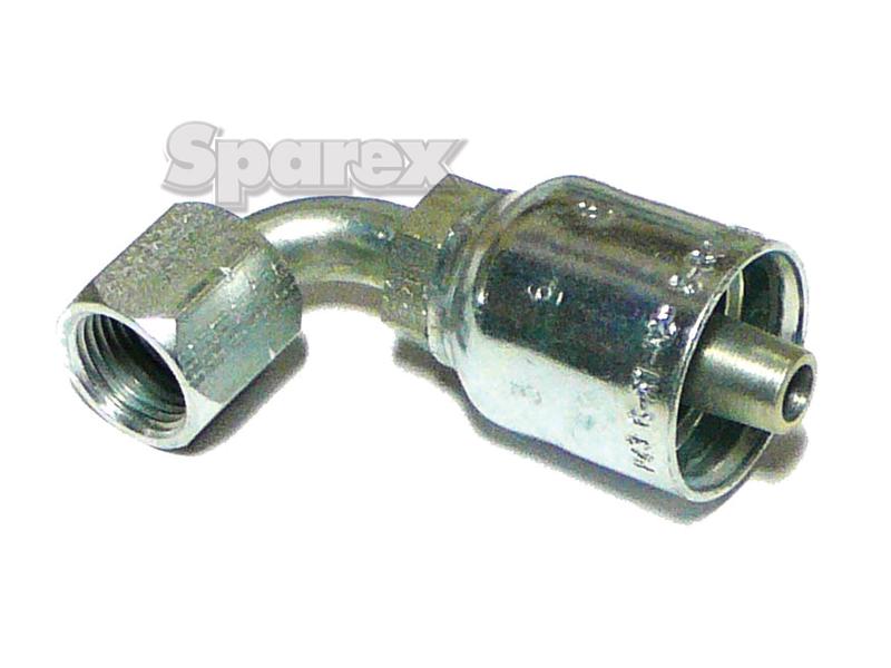 — sp1251006 — Sparex Parker BSP Hose Insert 3/8'' x 1/4 x 19 Vrouw 90° Swept — Sparex