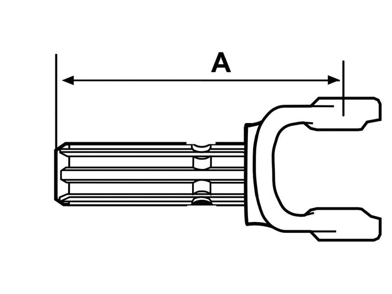 Weasler PTO Yoke Yoke & Shaft Assembly (U/J Size 31/32'' x 2 9/32