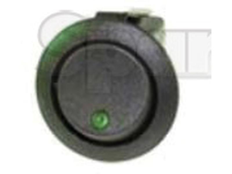 Schakelaar Mini Round LED Groen - Blister