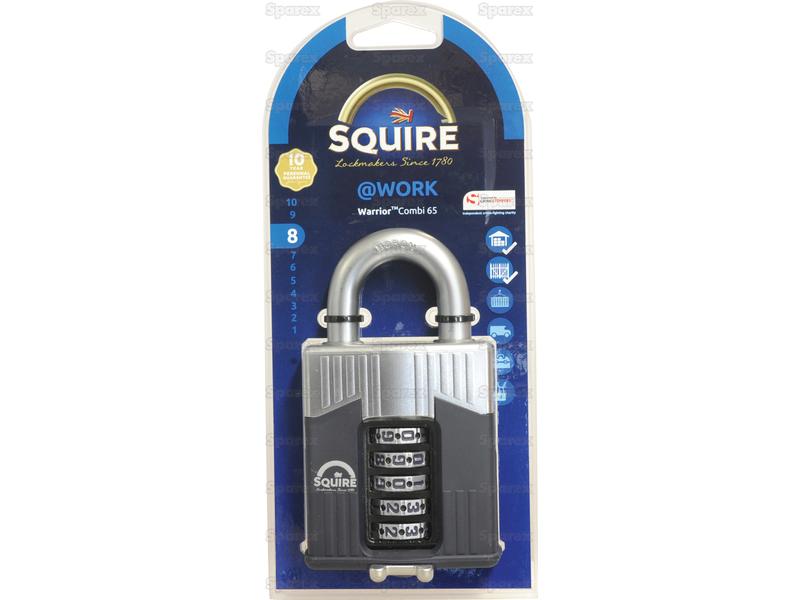 Squire 65 COMBI Warrior Combination Padlock, Body width: 65mm (Security rating: 8) - S.129872