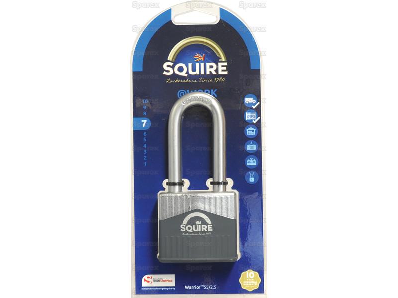 Squire 55/2.5 Warrior Padlock, Body width: 55mm (Security rating: 7) - S.129875