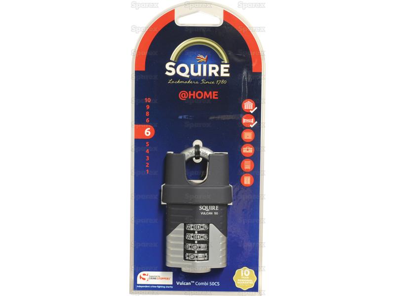 Squire 50CS COMBI Vulcan kombinasjonslåser -kodelås, Husbredde: 50mm (Sikkerhetsklasse: 6)