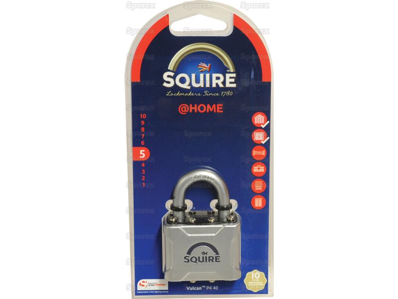 Squire P4 40 Cadenas à clé, Largeur du corps: 44mm (Indice de sécurité: 5)