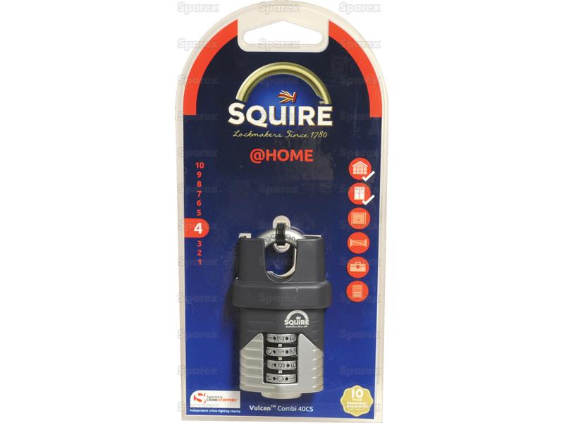 Squire 40CS COMBI Vulcan kombinasjonslåser -kodelås, Husbredde: 40mm (Sikkerhetsklasse: 4)