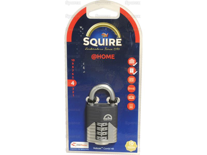 Squire 40 COMBI Vulcan Combinatie hangslot, Body width: 40mm (Security rating: 4)