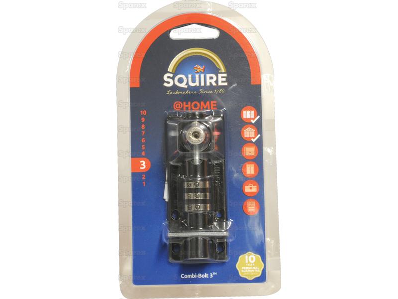 Squire Sicherheitszahlenschloss (Sicherheitseinstufung: 3) - Schwarz Oberfläche (Sicherheitseinstufung: 3)
