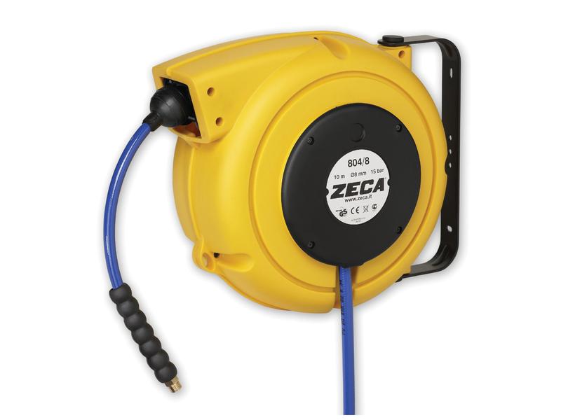 Enrouleur tuyau ZECA  air/eau 10m - 8mm - 15 bar - air/eau