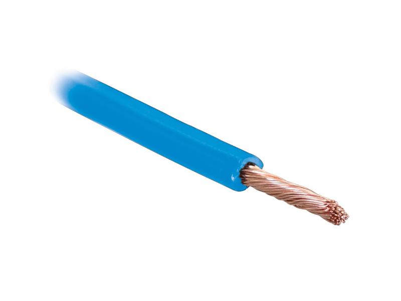 Câble électrique, Bleu. 100m, 1 fils, 0.75mm²