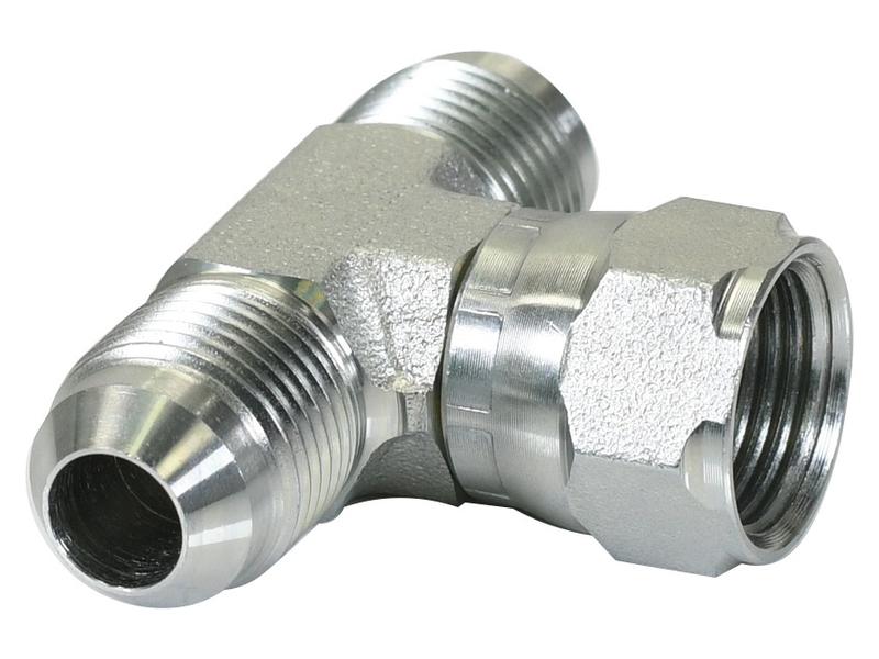 Hydraulic Tee Piece 3/4'' JIC Male x 3/4'' JIC Male x 3/4'' JIC Swivel