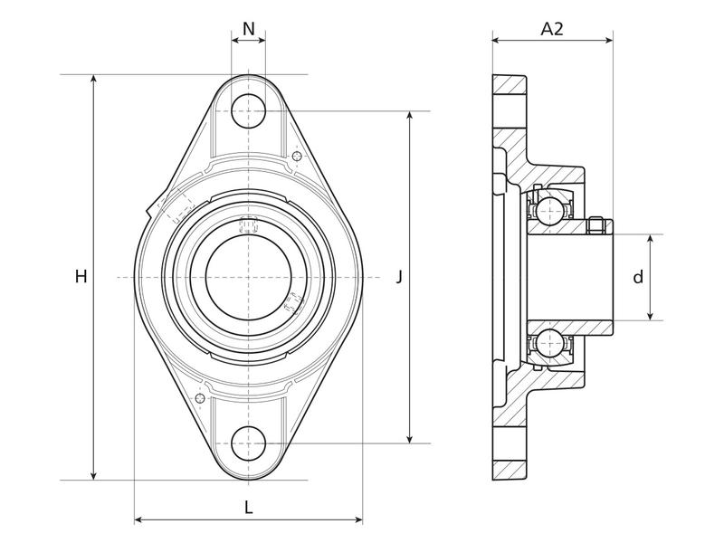 Ricambio Cuscinetto Flangiato Cuscinetto A Flangia 4 Fori UCF210-31, Misura 1-15/16", Per Applicazioni Industriali E Meccaniche - Marca Shorenutz Motore Cfg - Foto 12