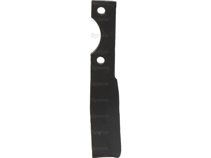 Rotavator Blade Curved LH 35x8mm Height: 215mm. Hole centres:  Hole Ø: 10.5mm. Replacement for